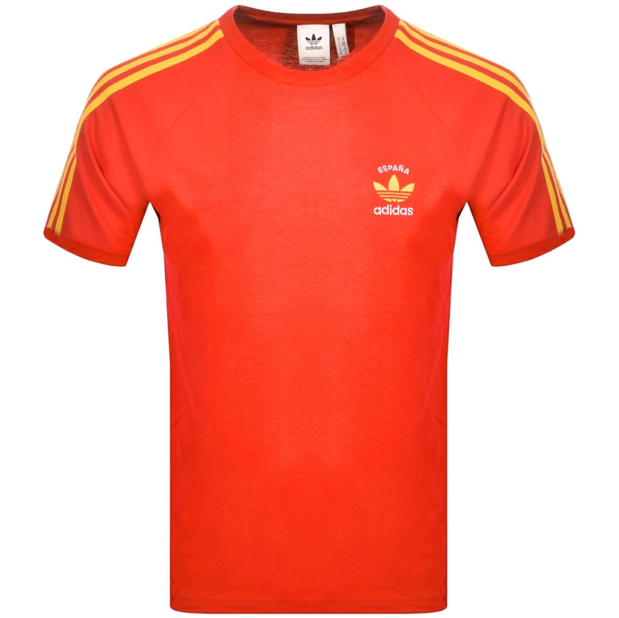 Alternative Image for ProductAdidas Originals 3 Stripe Espana T Shirt Red1